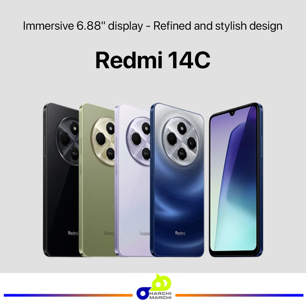 گوشی موبایل شیائومی مدل Redmi 14C دو سیم کارت ظرفیت 128گیگابایت و رم6 گیگابایت